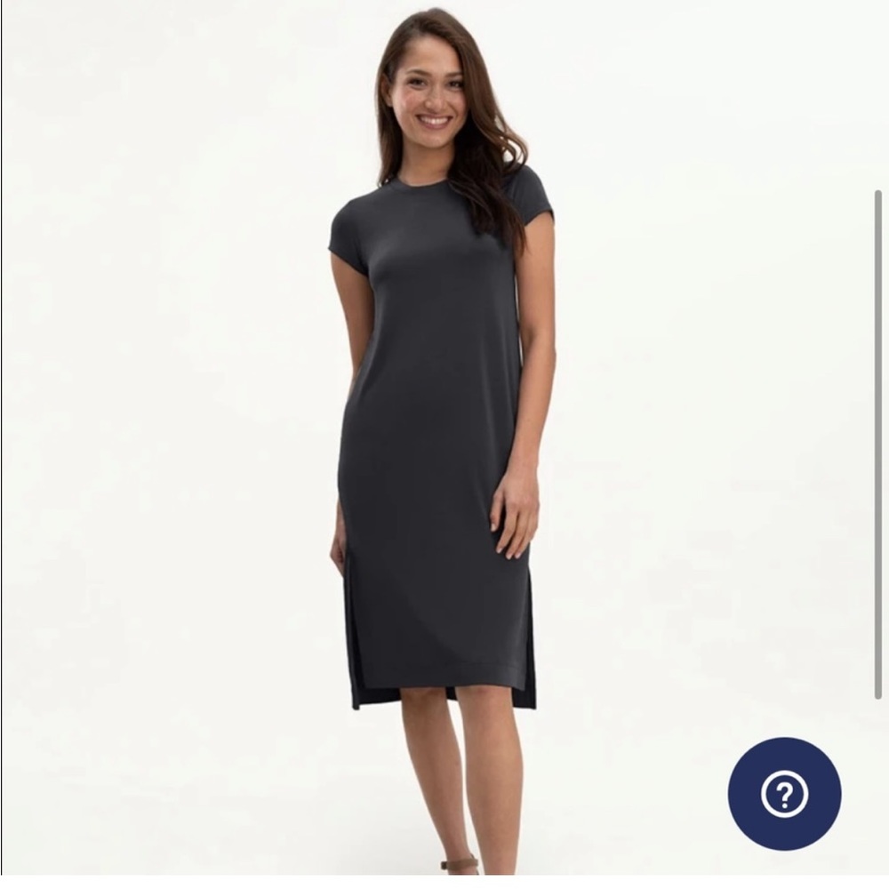 Splendid Charli T-shirt MIDI Dress Pockets Black Size Small